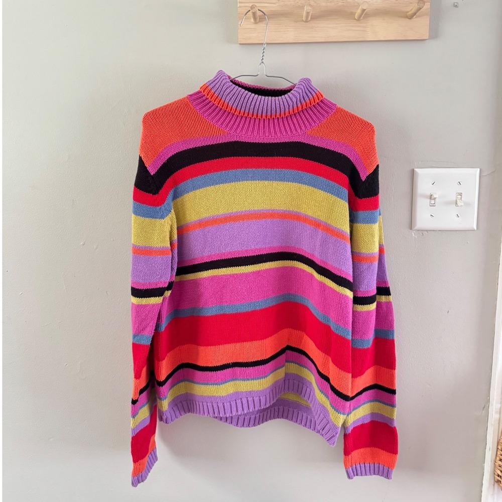 vtg. stripped turtleneck
